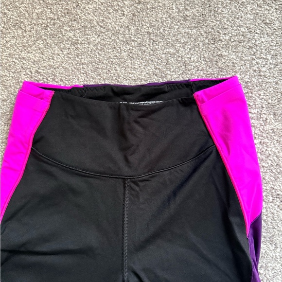 Victoria's Secret Black and Purple Leggings - Picture 3 of 7